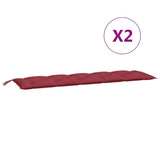 Garden Bench Cushions 2pcs Wine Red 70.9"x19.7"x2.8" Oxford Fabric