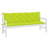 Garden Bench Cushions 2pcs Bright Green 70.9"x19.7"x2.8" Oxford Fabric