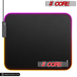 5 CORE Large RGB Gaming Mouse Pad Non-Slip Rubber Base, Waterproof 11.8 x 9.8 Inch LED Desk Mouse Mat Glowing 12 Modes Durable Stitched Edges, Great for Office and Gaming MP 300 RGB