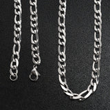 Stainless Steel Figaro Chain Necklace / CHN9500