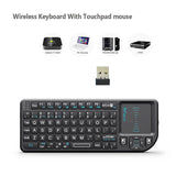 Rii  X1 2.4G Mini Wireless Keyboard with Touchpad Mouse, Lightweight Portable Wireless Keyboard Controller with USB Receiver Remote Control for Windows/Mac/Android/PC/Tablet/TV/Xbox/PS3