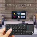 Rii  X1 2.4G Mini Wireless Keyboard with Touchpad Mouse, Lightweight Portable Wireless Keyboard Controller with USB Receiver Remote Control for Windows/Mac/Android/PC/Tablet/TV/Xbox/PS3