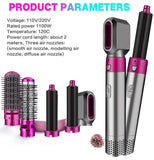 5 in 1 Hot Air Styler 5-In-1 Hair Styler, Ceramic, Hot Air Blow Dryer Curling US