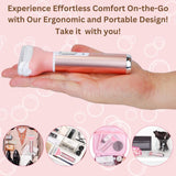 Electric Razor for Women, 4-in-1 Women's Body Hair Removal, Pubic Shaver Bikini Trimmer for Eyebrow Face Body Underarm, Portable Ladies Shaver, Women's Trimmer USB Rechargeable IPX7 Waterproof | Pink