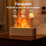 Flame Essential Oil Diffusers, Upgrade 7 Colour Lights Aromatherapy Diffuser, Oil Diffuser, Air Humidifier, Aroma Diffusers For Home, Bedroom, Office, Yoga, Timer & Waterless Auto Off 150ml