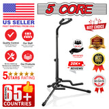 5 Core Guitar Stand Premium Metal Heavy Duty for Acoustic Classic Electric Guitar Detachable Musical Instrument Stand Single Holds 1 Guitar - GSH HD