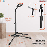 5 Core Guitar Stand Premium Metal Heavy Duty for Acoustic Classic Electric Guitar Detachable Musical Instrument Stand Single Holds 1 Guitar - GSH HD