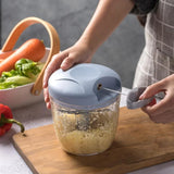 900ML Manual Meat Mincer Garlic Chopper Rotate Garlic Press Crusher Vegetable Onion Cutter Kitchen Cooking Accessories