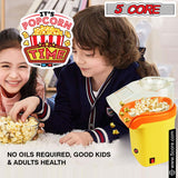 5 Core Hot Air Popcorn Popper Machine 1200W Electric Popcorn Kernel Corn Maker Bpa Free, 95% Popping Rate, 2 Minutes Fast, No Oil-Healthy Snack for Kids Adults, Home, Party, Gift POP