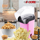 5 Core Hot Air Popcorn Popper Machine 1200W Electric Popcorn Kernel Corn Maker Bpa Free, 95% Popping Rate, 2 Minutes Fast, No Oil-Healthy Snack for Kids Adults, Home, Party, Gift POP