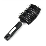 Curved Vented Boar Bristle Styling Hair Brush; For Any Hair Type Men Or Women