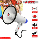 5 Core Megaphone Speaker Portable • 20W Bullhorn w Siren • Adjustable Volume Bull Horn • 300 Meter Range • Battery Operated Handheld Mega Phone for Coaches Safety Drill- 20R-USB WoB