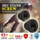 2 Pieces Mic Stand Adapter 5/8" Male to 3/8" Female Screw Adapter for Microphone Stand Clips Mic Stand Holder Adapter, Silver 5 Core MS ADP P BLK 2PCS