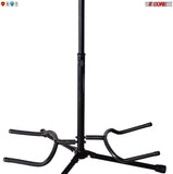 5 CORE Guitar Stand Black | Durable Double Guitar Stand with Neck Holder| Universal Floor Stand for Acoustic Electric Guitars, Bass, Banjos| Metal Folding Tripod Stand Holds 2 Guitars- GSH 2N1