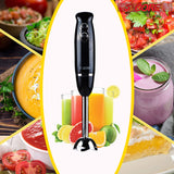 5 Core Handheld Blender, Electric Hand Blender 8-Speed 500W, Immersion Hand Held Blender Stick with Food Grade Stainless Steel Blades for Perfect Smoothies, Puree Baby Food & Soup - HB 1510 BLK/RED