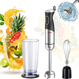 5 Core Handheld Blender 3 IN 1, Electric Hand Held Blenders 500W| Immersion 800ml Beaker & Whisk| 9 Speed Heavy Duty Stick, Stainless Steel Blades for Smoothies Puree Baby Food and Soups- HB1516 New