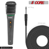 5 Core Microphone Premium Handheld Wired Unidirectional Vocal Dynamic Cardioid Mic with Detachable 10ft XLR Cable, Clip, Mesh Grille & ON/Off Switch Suited for Speakers, Mixers, Karaoke Singing- 308P