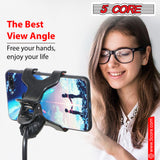 5 Core Phone Holder Stand for Desk Cellphone Stands for Mobile Round Base Boom Video Call Conference Portable ZM 18