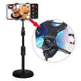 5 Core Phone Holder Stand for Desk Cellphone Stands for Mobile Round Base Boom Video Call Conference Portable ZM 18