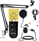 5 CORE XLR Microphone Condenser Mic w/Microphone ARM for Computer Gaming, Podcast, Tripod Stand Kit for Streaming, Recording, Vocals, Voice, Cardioids Studio Microphone RM 7 BG