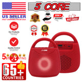 4" Portable Bluetooth Speaker Outdoor Wireless Mini 40W with Loud Stereo,