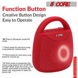 4" Portable Bluetooth Speaker Outdoor Wireless Mini 40W with Loud Stereo,