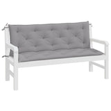 Garden Bench Cushions 2pcs Gray 59.1"x19.7"x2.8" Oxford Fabric