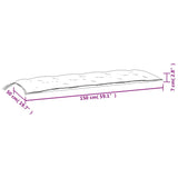 Garden Bench Cushions 2pcs Gray 59.1"x19.7"x2.8" Oxford Fabric
