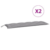 Garden Bench Cushions 2pcs Gray 59.1"x19.7"x2.8" Oxford Fabric