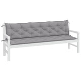 Garden Bench Cushions 2pcs Gray 78.7"x19.7"x2.8" Oxford Fabric