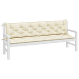 Garden Bench Cushions 2pcs Cream White 78.7"x19.7"x2.8" Oxford Fabric