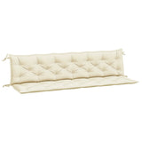 Garden Bench Cushions 2pcs Cream White 78.7"x19.7"x2.8" Oxford Fabric