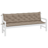 Garden Bench Cushions 2pcs Taupe 78.7"x19.7"x2.8" Oxford Fabric