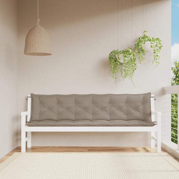 Garden Bench Cushions 2pcs Taupe 78.7