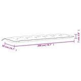 Garden Bench Cushions 2pcs Taupe 78.7"x19.7"x2.8" Oxford Fabric