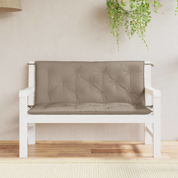 Garden Bench Cushions 2pcs Taupe 47.2