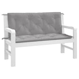 Garden Bench Cushions 2pcs Gray 47.2"x19.7"x2.8" Oxford Fabric