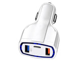 3 Port Fast Charge 3.0 Car Charger