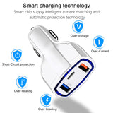 3 Port Fast Charge 3.0 Car Charger