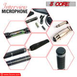 5 Core Shotgun Microphone Condenser Interview Mic Super-Cardioid for Photography Video Camcorders DSLR DV Camcorder Camera Microphone with Metal Holder, Anti-Wind Foam Cap XLR Cable IM-321