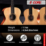 5 Core Guitar strings Steel Acoustic 6 Strings for guitar & bass accessories Light Gauge 0.010-0.048 Plain Steel with Shield Package Corrosion Free Superior Performance GS AC