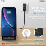 5 Core Magsafe Charger Portable Wireless Charging Station Fast Phone Charger Stand w Sleep Friendly LED 2 Charging Coil -10W Black