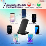 5 Core Magsafe Charger Portable Wireless Charging Station Fast Phone Charger Stand w Sleep Friendly LED 2 Charging Coil -10W Black