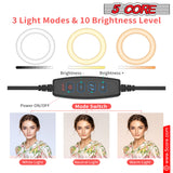 8" / 10" LED TIK Tok Ring Light with Tripod Stand Phone Holder Ringlight Stand for Makeup Tiktok Live Zoom Halo Light 5 Core RL8/ RL10