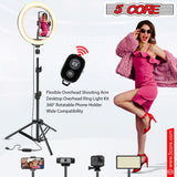 8" / 10" LED TIK Tok Ring Light with Tripod Stand Phone Holder Ringlight Stand for Makeup Tiktok Live Zoom Halo Light 5 Core RL8/ RL10