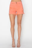 RISEN Full Size High Waist Ripped Denim Shorts