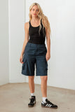 Le Lis Navy Cargo Bermuda Shorts