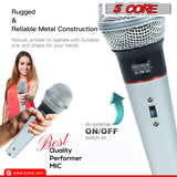 5 CORE Microphone Dynamic Vocal Handheld Mic Cardioid Unidirectional Microfono w On Off Switch + XLR Audio Cable for Singing Karaoke Public Speaking & Parties - PM 305