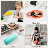 4Pcs Pencil Case Pencil Pouches Silicone Waterproof Pen Bag for School Office Supplies