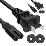 5 Core AC Power Cord 6 Ft • 2 Prong US Male to Female Extension Adapter • 16AWG/2C 125V 13A 1/2/5 Pc - PP 1001